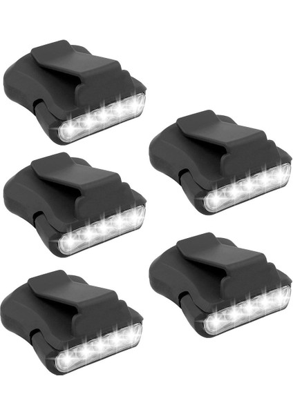 Adet 5 LED Sensör Şapka Şapka Lambası Işık Torch Siyah Yürüyüş El Feneri Bisiklet Flaş Işıkları Açık Sürme (Yurt Dışından)