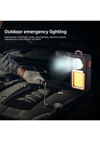 Mini Cob LED El Feneri Çalışma Işığı USB Şarj Edilebilir ve Güneş Enerjili El Feneri Anahtarlık ile Acil Durum Işığı (Yurt Dışından) fiyatları