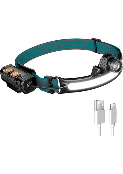 Tipi Şarj Sensörlü Far LED Zoom Cob Projektör Far (Yurt Dışından)