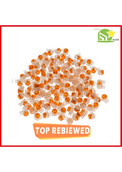 200 Adet 2 Telli Kapalı Açık Telefon Kablosu Tel Marangoz Jöle Konnektörleri Kıvrımlar (Yurt Dışından)