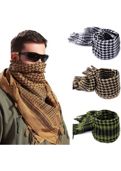 Yakışıklı Arafat Arap Eşarp Şal Keffiyeh Kafiya Hafif Askeri Shemagh Filistin Adam Şerit Eşarp Püsküller ile Yumuşak Sıcak (Yurt Dışından)