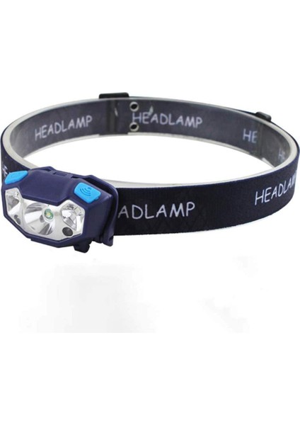 Ni USB Şarj Edilebilir LED Kafa Lambası Su Geçirmez Sensör LED Kafa Işık Lambası Açık Kamp El Feneri (Yurt Dışından)