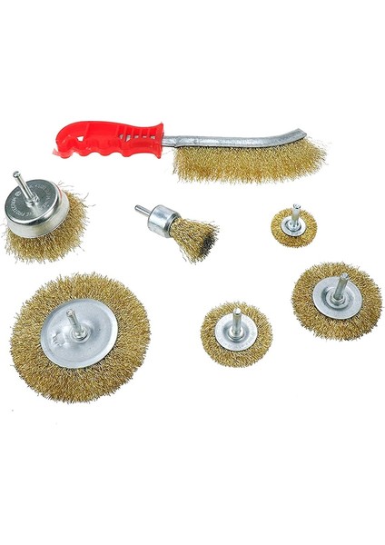 Adet Kıvrımlı Tel Tekerlek Fincan Fırça Seti Matkap Pas Temizleme ve Aşındırıcı Için Evrensel Aletler Set (Yurt Dışından) modelleri