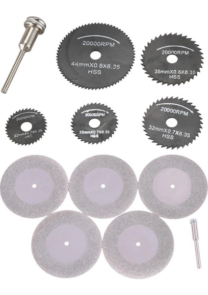 Adet 50MM Elmas Kesme Diskleri ve Matkap Ucu Döner Takım Için Cam ve 6 Adet Metal Hss Daire Testere Seti Kesme Diskleri (Yurt Dışından)