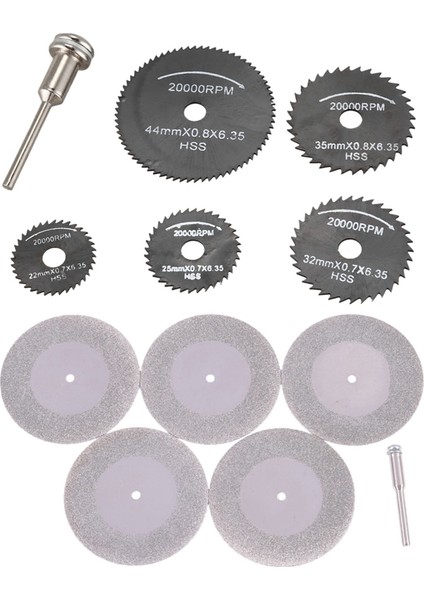 Adet 50MM Elmas Kesme Diskleri ve Matkap Ucu Döner Takım Için Cam ve 6 Adet Metal Hss Daire Testere Seti Kesme Diskleri (Yurt Dışından) fiyatları