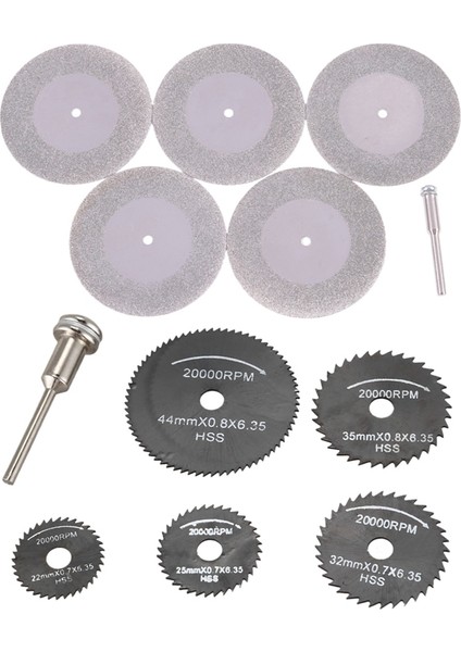 Adet 50MM Elmas Kesme Diskleri ve Matkap Ucu Döner Takım Için Cam ve 6 Adet Metal Hss Daire Testere Seti Kesme Diskleri (Yurt Dışından) modelleri