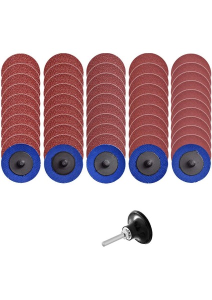 50 Adet Roloc Hızlı Değişim Diskleri 2 Inç Zımpara Diskleri ile 1 Adet 1/4 Inç Tutucu Pas Boya Temizleme Yüzey Durumu Diskleri (Yurt Dışından) modelleri