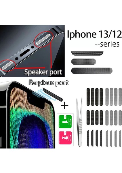 Telefon Hoparlör Toz Net Kapak Kulaklık Toz Geçirmez Filtre Ahize Temiz Koruyun Hoparlör Toz Kutusu Pas Net Iphone 12 13 Için (Yurt Dışından)