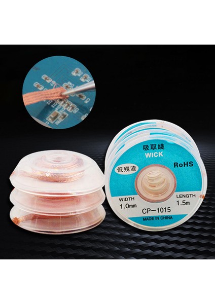 1.5 M 3.5mm Anti-Oksidan Sökme Örgü Lehim Sökücü Fitil Tel Onarım Aracı (Yurt Dışından) modelleri