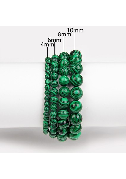Doğal Yeşil Malakit Taş Bilezik 4/6/8/10MM El Yapımı Yuvarlak Boncuk Bileklik Çift Enerji Yoga Bilezik Erkek Kadın Takı (Yurt Dışından) fiyatları