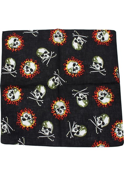 Kafatası Bandana Kare Eşarp % 100% Pamuk Kare Mendil Hip Hop Spor Paisley Bisiklet Başörtüsü Kadın Eşarp Boyun (Yurt Dışından) fiyatları