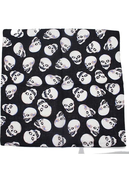 Kafatası Bandana Kare Eşarp % 100% Pamuk Kare Mendil Hip Hop Spor Paisley Bisiklet Başörtüsü Kadın Eşarp Boyun (Yurt Dışından) modelleri