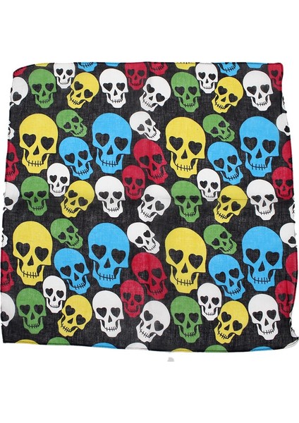 Kafatası Bandana Kare Eşarp % 100% Pamuk Kare Mendil Hip Hop Spor Paisley Bisiklet Başörtüsü Kadın Eşarp Boyun (Yurt Dışından) fırsatları