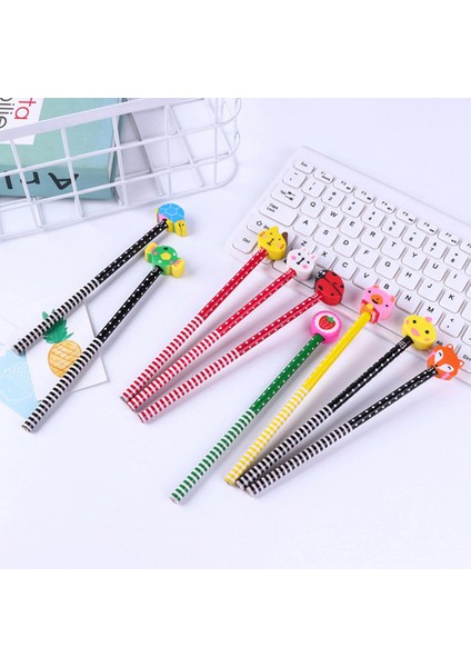 10 Adet Sevimli Karikatür Kalem Kauçuk Anaokulu Ödülleri Hediyeler Kırtasiye (Yurt Dışından)