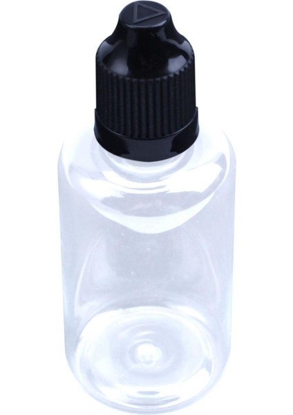 10 Adet 50ML Boş Damlalık Şişeler Sıvı Iğne Ucu Kapağı Pet Siyah (Yurt Dışından)