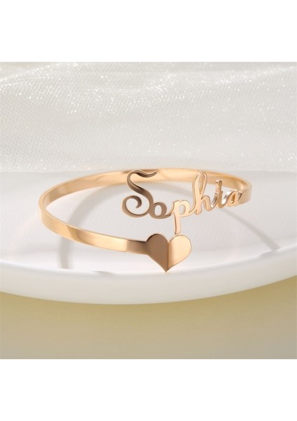 Kişiselleştirilmiş Adı Bilezik Charms Paslanmaz Çelik Özel Ad Kalp ile El Yapımı Tabela Bilezikler Kadınlar Için Bileklik Hediye (Yurt Dışından) fırsatları