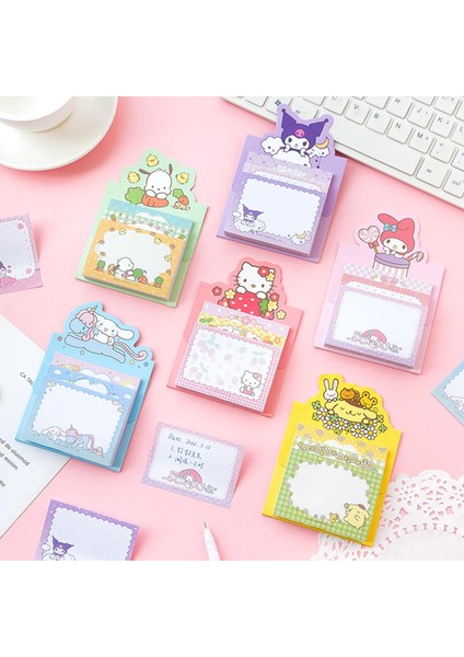 Kawaii Kuromi Benim Cinnamoroll Melodi 8cm x 8cm Dıy El Yapımı Not Defteri Sanrio Sevimli Anime Kız Kalp Ziyaretçi Defteri Öğrenci Dizüstü Bilgisayarı (Yurt Dışından)