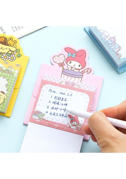 Kawaii Kuromi Benim Cinnamoroll Melodi 8cm x 8cm Dıy El Yapımı Not Defteri Sanrio Sevimli Anime Kız Kalp Ziyaretçi Defteri Öğrenci Dizüstü Bilgisayarı (Yurt Dışından) fiyatları