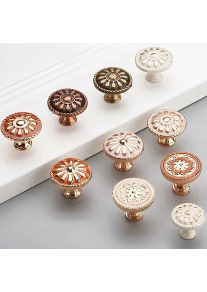 Retro Kırmızı Bronz Mutfak Dolabı Kolları Dolap Kapı Çinko Alaşım Kolları Vintage Gardırop Mobilya Kolu Masa Çekmece Çeker (Yurt Dışından)