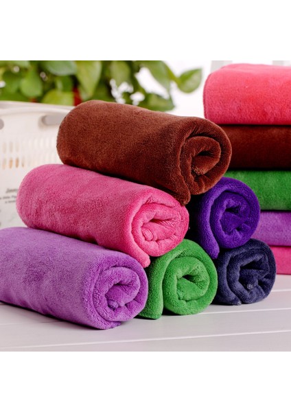 30X30 cm Mikrofiber Havlu Ev Banyo Yüz Havlusu Düz Renk Hızlı Kuru Saç Havlusu Bayan El Havlusu Emici Yüz Havlusu (Yurt Dışından)