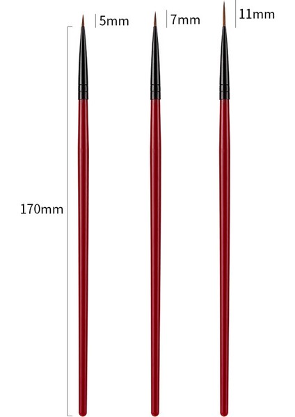 3 Adet/takım Nail Art Liner Fırça Açı Çizim Boyama Uv Jel Hattı Kalem Tırnak Araçları (Yurt Dışından) modelleri