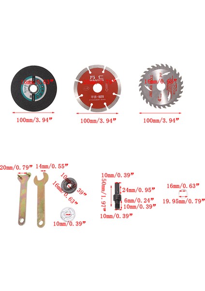 8 Adet/takım Metal Kesme Diski Parlatma Tekerleği Ahşap Testere Bıçağı Biyel Elektrikli Matkap Açılı Taşlama Aksesuarları (Yurt Dışından) fırsatları
