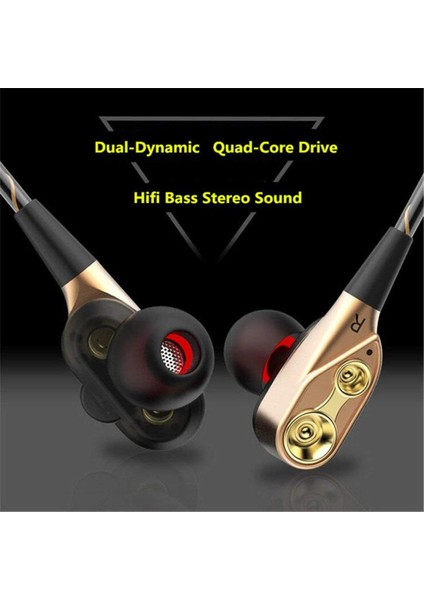 Olhveitra Kablolu Kulak Içi Kulaklık 3.5mm Auriculares Cep Telefonu Pc Için Kulakiçi Çift Mekanizmalı Stereo Kulaklık Kulaklık Oyun Handfree (Yurt Dışından)