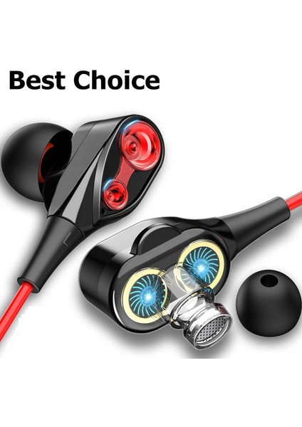 Olhveitra Kablolu Kulak Içi Kulaklık 3.5mm Auriculares Cep Telefonu Pc Için Kulakiçi Çift Mekanizmalı Stereo Kulaklık Kulaklık Oyun Handfree (Yurt Dışından) fırsatları