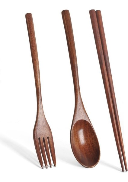 Doğal Tahta Kaşık Çubuklarını ve Çatal Yemek Takımı Pirinç Çorbası Sofra Tahıl El Yapımı Ev Sofra Sofra (Yurt Dışından) fiyatları