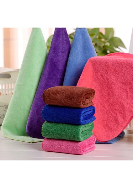 30X30 cm Mikrofiber Havlu Ev Banyo Yüz Havlusu Düz Renk Hızlı Kuru Saç Havlusu Bayan El Havlusu Emici Yüz Havlusu (Yurt Dışından)