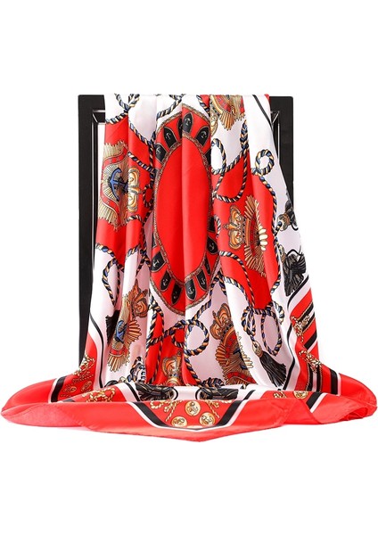90X90CM Atkılar Kadın Baskı Saç Boyun Kare Ipek Ofis Bayan Şal Bandana Mendil Headcloth Fular Kadın Wrap Susturucu (Yurt Dışından) modelleri