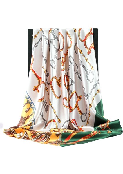 90X90CM Atkılar Kadın Baskı Saç Boyun Kare Ipek Ofis Bayan Şal Bandana Mendil Headcloth Fular Kadın Wrap Susturucu (Yurt Dışından) fırsatları