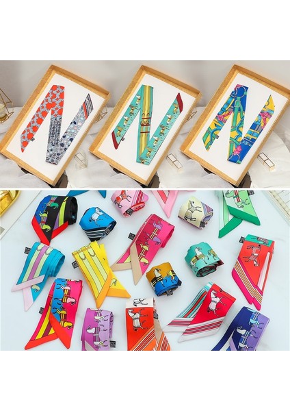 Uzun Bayan Çantası Ipek Eşarp Sıska Boyun Saç Atkı Kadınlar Için Bant Şapkalar Çanta Kravat Şeritler 2022 Yeni Kolu Sarar Yaz (Yurt Dışından)