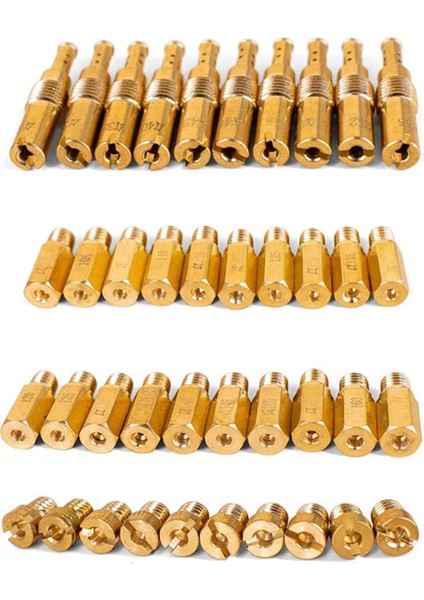 30 Adet Karbüratör Ana Jet ve 10 Adet Yavaş Pilot Jetler Pwk Keihin Oko Cvk Pwm Karbonhidratlar (Yurt Dışından)