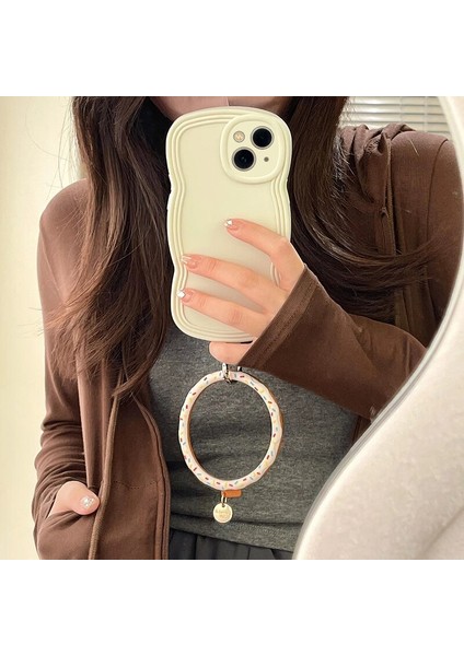 Japonya Kawaii Sevimli Donut Evrensel Yumuşak Silikon Bilezik Apple 14 11 13 12 Pro Max Mini Anti-Kayıp El Taşıma Telefon Bileklik (Yurt Dışından) modelleri