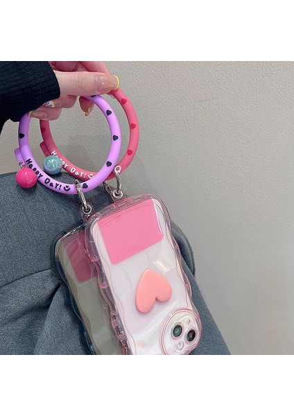 Japonya Kawaii Sevimli Donut Evrensel Yumuşak Silikon Bilezik Apple 14 11 13 12 Pro Max Mini Anti-Kayıp El Taşıma Telefon Bileklik (Yurt Dışından) fırsatları