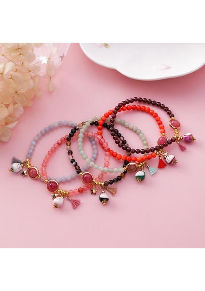 Yeni Renk Basit Sevimli Seramik Şanslı Kedi Yıldız Bilezik El Dokuması Kırmızı Renkler Halat Bileklik Kadınlar Için Genç Kız Takısı Hediye (Yurt Dışından) modelleri