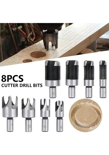 Ahşap Fiş Matkap Ucu Seti Pahlı Kesici Ağaç Işleme El Elektrikli Matkaplar Için Standart Fiş Kesici (Yurt Dışından)