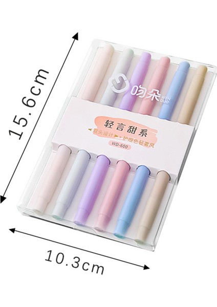 6 Adet/takım Çift Uçlu Fosforlu Kalemler Işaretleyiciler Midliner Pastel Jel Seti Kırtasiye (Yurt Dışından) fiyatları
