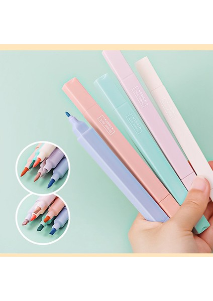 6 Adet/takım Çift Uçlu Fosforlu Kalemler Işaretleyiciler Midliner Pastel Jel Seti Kırtasiye (Yurt Dışından) fırsatları