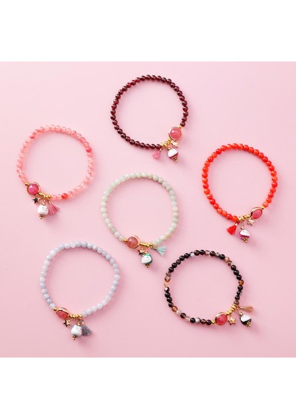 Yeni Renk Basit Sevimli Seramik Şanslı Kedi Yıldız Bilezik El Dokuması Kırmızı Renkler Halat Bileklik Kadınlar Için Genç Kız Takısı Hediye (Yurt Dışından) fırsatları