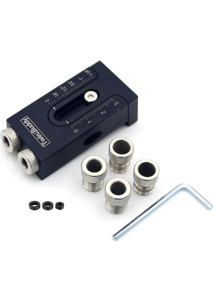 Cep Delik Jig Kiti 6/8/9.5mm Açı Matkap Kılavuzu Ağaç Işleme Aracı Delik Zımba Bulucu Jig Matkap Ucu Marangozluk Alet Takımı (Yurt Dışından)