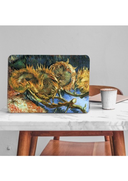 Kesilmiş Dört Ayçiçeği Laptop Sticker Kaplama