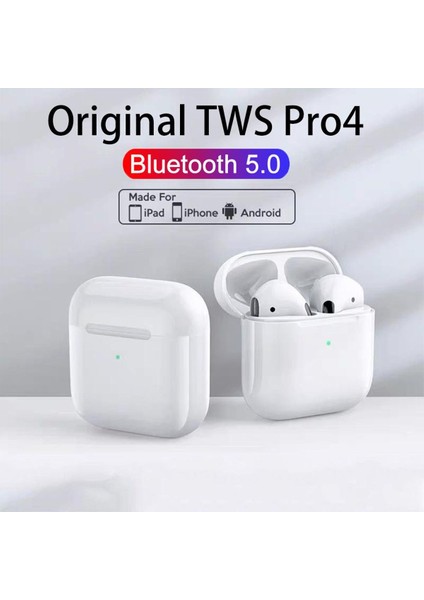 Orijinal Tws Pro 4 Bluetooth 5.0 Kulaklık Kablosuz Kulaklıklar Eller Serbest Kulak Stereo Kulakiçi Pro4 Akıllı Telefonlar Için Kulaklık (Yurt Dışından)