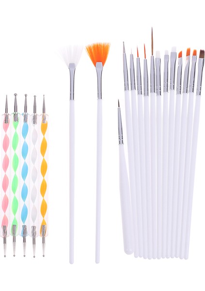 20PC Uv Jel Tırnak Sanat Tasarım Seti Süsleyen Boyama Çizim Lehçe Fırça Kalem Araçları (Yurt Dışından) fiyatları