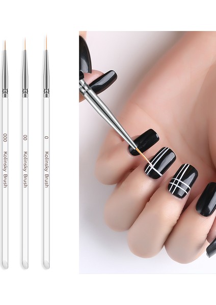 3 Adet Jel Kalem Fırçası Tırnak Resim Fırçası Kalem Süsleyen Çizim Boya Salon Araç Seti (Yurt Dışından) fiyatları