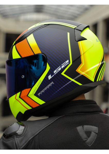 Rapıd 2 Extra Mat Neon Sarı-Navy Mavi Kask