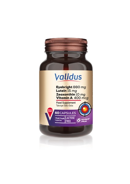 Eyebrigth 880 mg + Lutein 15 mg 60 Capsules (VCaps)
