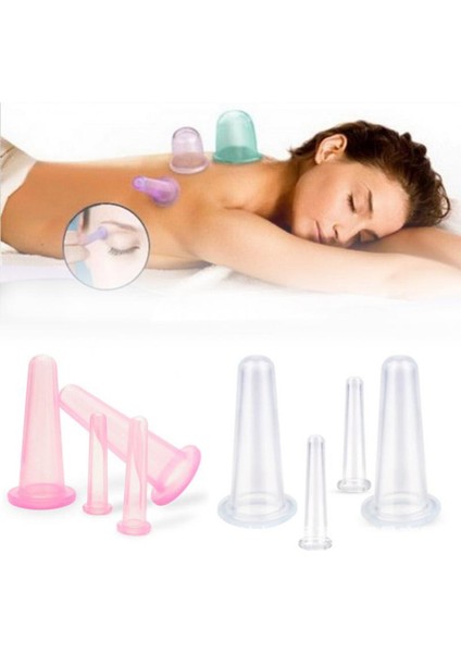 Adet/takım Kavanoz Vakum Çukurluğu Can Masaj Silikon Çukurluğu Fincan Yüz Vücut Için (Yurt Dışından) modelleri