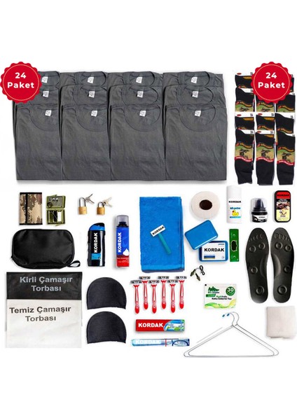 24’lü Havacı Tavsiye Asker Seti - Bedelli Asker Malzemesi